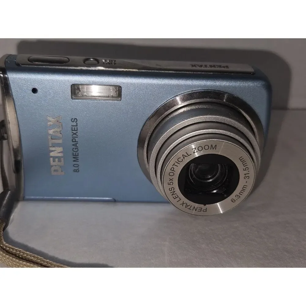 PENTAX Optio M50 Digital Camera Blue Tested Excellent Condition